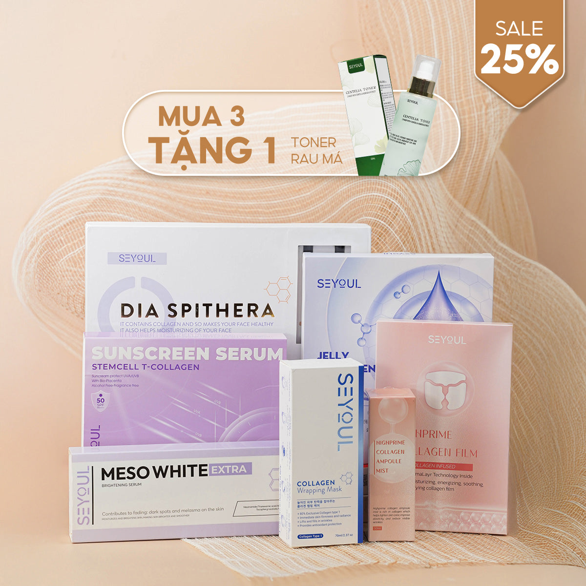 COMBO SIÊU ĐỈNH CHĂM DA ĐA TẦNG